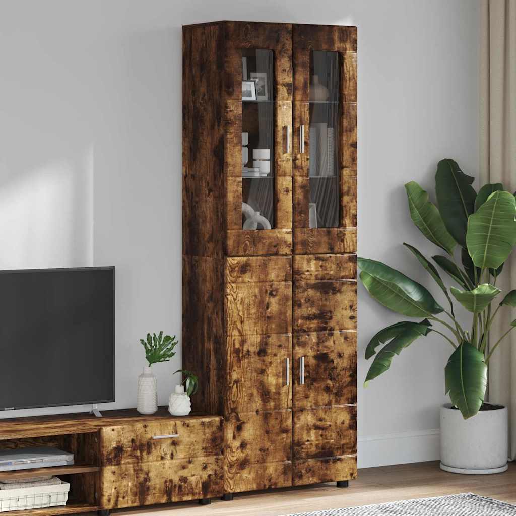 3397919_1.jpg vidaXL Highboard FLORIN Dymová dub 60 x 35 x 182 cm Kompozitné drevo – Obrázok 1