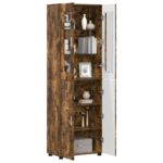 vidaXL Highboard FLORIN Dymová dub 60 x 35 x 182 cm Kompozitné drevo – Obrázok 3