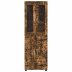 vidaXL Highboard FLORIN Dymová dub 60 x 35 x 182 cm Kompozitné drevo – Obrázok 6