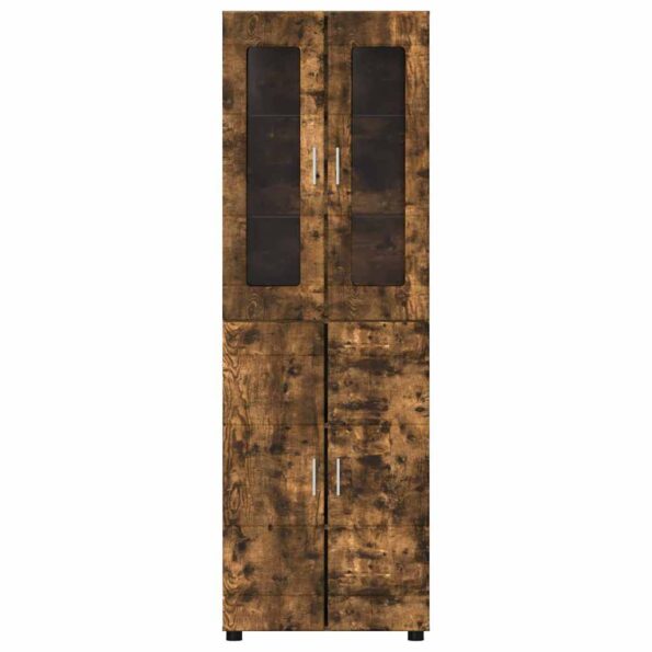 vidaXL Highboard FLORIN Dymová dub 60 x 35 x 182 cm Kompozitné drevo – Obrázok 6