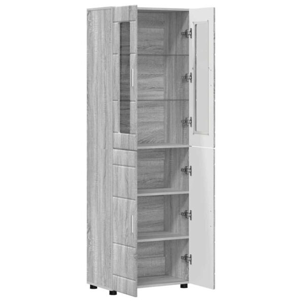 vidaXL Highboard FLORIN Sivý Sonoma 60 x 35 x 182 cm Kompozitné drevo – Obrázok 5