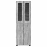 vidaXL Highboard FLORIN Sivý Sonoma 60 x 35 x 182 cm Kompozitné drevo – Obrázok 6