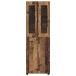 vidaXL Highboard FLORIN Staré drevo 60 x 35 x 182 cm Kompozitné drevo – Obrázok 6