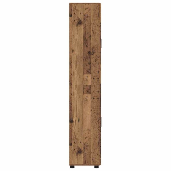 vidaXL Highboard FLORIN Staré drevo 60 x 35 x 182 cm Kompozitné drevo – Obrázok 7