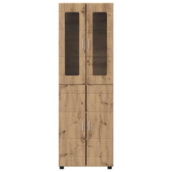 vidaXL Highboard s poličkou FLORIN Remeselný dub 60 x 35 x 182 cm – Obrázok 6