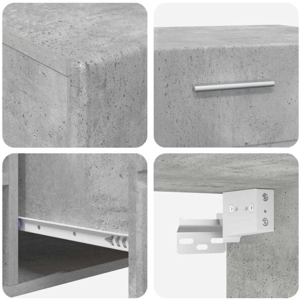 vidaXL Zostava TV skriniek so zásuvkou Betónová šedá Kompozitné drevo – Obrázok 12