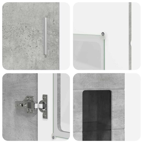 vidaXL Zostava TV skriniek so zásuvkou Betónová šedá Kompozitné drevo – Obrázok 13