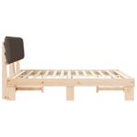 vidaXL Rám postele s čalúneným čelom Sivohnedá 200 x 200 cm – Obrázok 6