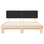 vidaXL Rám postele s čalúneným čelom Čierna 180 x 200 cm – Obrázok 5