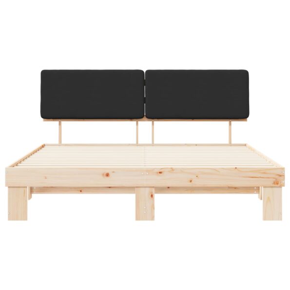 vidaXL Rám postele s čalúneným čelom Čierna 180 x 200 cm – Obrázok 5