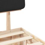 vidaXL Rám postele s čalúneným čelom Čierna 180 x 200 cm – Obrázok 8