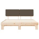 vidaXL Rám postele s čalúneným čelom Sivohnedá 180 x 200 cm – Obrázok 5