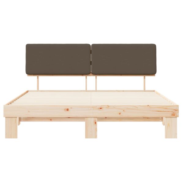 vidaXL Rám postele s čalúneným čelom Sivohnedá 180 x 200 cm – Obrázok 5