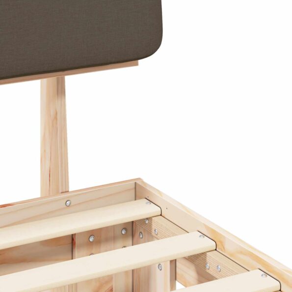 vidaXL Rám postele s čalúneným čelom Sivohnedá 180 x 200 cm – Obrázok 8