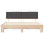 vidaXL Rám postele s čalúneným čelom Tmavo šedá 200 x 200 cm – Obrázok 5