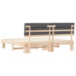 vidaXL Rám postele s čalúneným čelom Tmavo šedá 200 x 200 cm – Obrázok 7