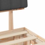 vidaXL Rám postele s čalúneným čelom Tmavo šedá 200 x 200 cm – Obrázok 8