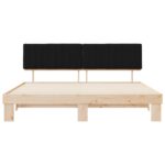 vidaXL Rám postele s čalúneným čelom Čierna 200 x 200 cm – Obrázok 5