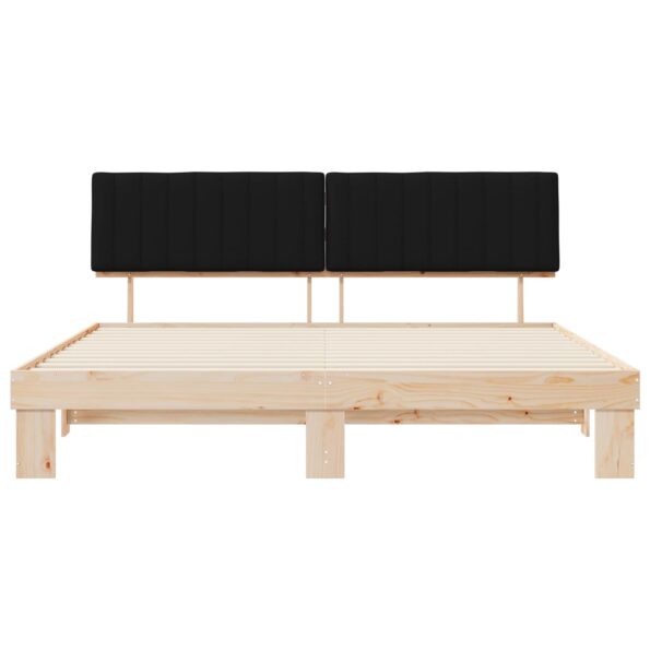 vidaXL Rám postele s čalúneným čelom Čierna 200 x 200 cm – Obrázok 5