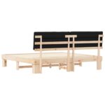 vidaXL Rám postele s čalúneným čelom Čierna 200 x 200 cm – Obrázok 7