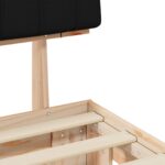 vidaXL Rám postele s čalúneným čelom Čierna 200 x 200 cm – Obrázok 8