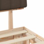 vidaXL Rám postele s čalúneným čelom Sivohnedá 200 x 200 cm – Obrázok 8