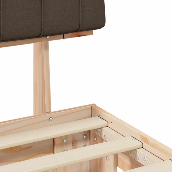 vidaXL Rám postele s čalúneným čelom Sivohnedá 200 x 200 cm – Obrázok 8