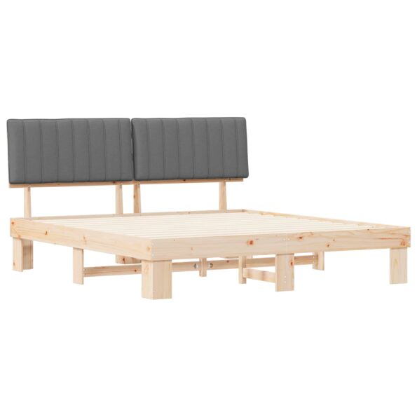 vidaXL Rám postele s čalúneným čelom Svetlosivá 180 x 200 cm – Obrázok 4