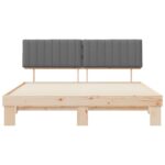 vidaXL Rám postele s čalúneným čelom Svetlosivá 180 x 200 cm – Obrázok 5