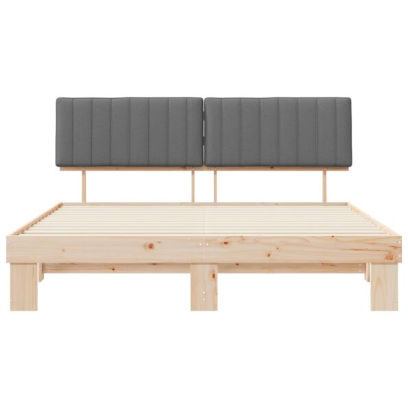 vidaXL Rám postele s čalúneným čelom Svetlosivá 180 x 200 cm – Obrázok 5