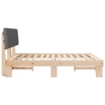 vidaXL Rám postele s čalúneným čelom Svetlosivá 180 x 200 cm – Obrázok 6