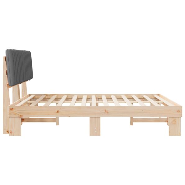 vidaXL Rám postele s čalúneným čelom Svetlosivá 180 x 200 cm – Obrázok 6