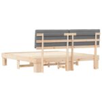 vidaXL Rám postele s čalúneným čelom Svetlosivá 180 x 200 cm – Obrázok 7