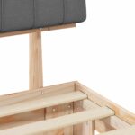 vidaXL Rám postele s čalúneným čelom Svetlosivá 180 x 200 cm – Obrázok 8