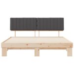 vidaXL Rám postele s čalúneným čelom Tmavo šedá 180 x 200 cm – Obrázok 5