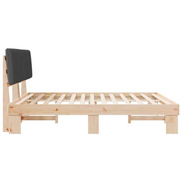 vidaXL Rám postele s čalúneným čelom Tmavo šedá 180 x 200 cm – Obrázok 6