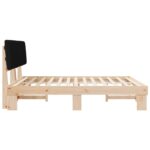 vidaXL Rám postele s čalúneným čelom Čierna 180 x 200 cm – Obrázok 6