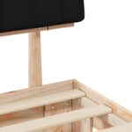 vidaXL Rám postele s čalúneným čelom Čierna 180 x 200 cm – Obrázok 8