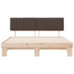 vidaXL Rám postele s čalúneným čelom Sivohnedá 180 x 200 cm – Obrázok 5