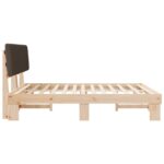 vidaXL Rám postele s čalúneným čelom Sivohnedá 180 x 200 cm – Obrázok 6