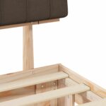 vidaXL Rám postele s čalúneným čelom Sivohnedá 180 x 200 cm – Obrázok 8