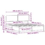 vidaXL Rám postele s čalúneným čelom Sivohnedá 200 x 200 cm – Obrázok 11