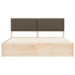 vidaXL Rám postele s čalúneným čelom Sivohnedá 200 x 200 cm – Obrázok 5