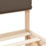 vidaXL Rám postele s čalúneným čelom Sivohnedá 200 x 200 cm – Obrázok 8