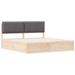vidaXL Rám postele s čalúneným čelom Tmavo šedá 180 x 200 cm – Obrázok 4