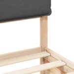 vidaXL Rám postele s čalúneným čelom Tmavo šedá 180 x 200 cm – Obrázok 8