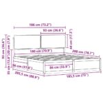 vidaXL Rám postele s čalúneným čelom Sivohnedá 180 x 200 cm – Obrázok 11