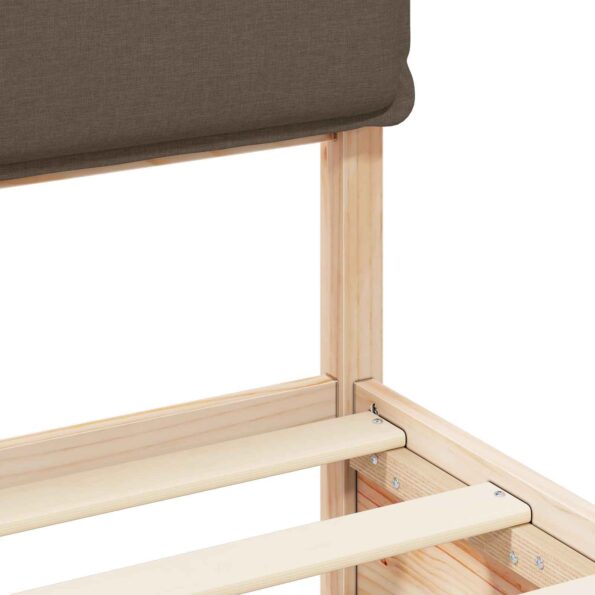 vidaXL Rám postele s čalúneným čelom Sivohnedá 180 x 200 cm – Obrázok 8