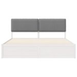 vidaXL Rám postele s čalúneným čelom Svetlosivá 180 x 200 cm – Obrázok 5