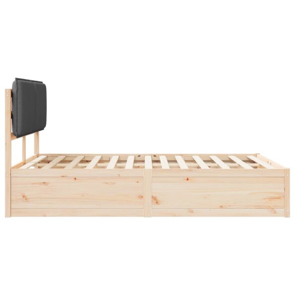 vidaXL Rám postele s čalúneným čelom Tmavo šedá 160 x 200 cm – Obrázok 6